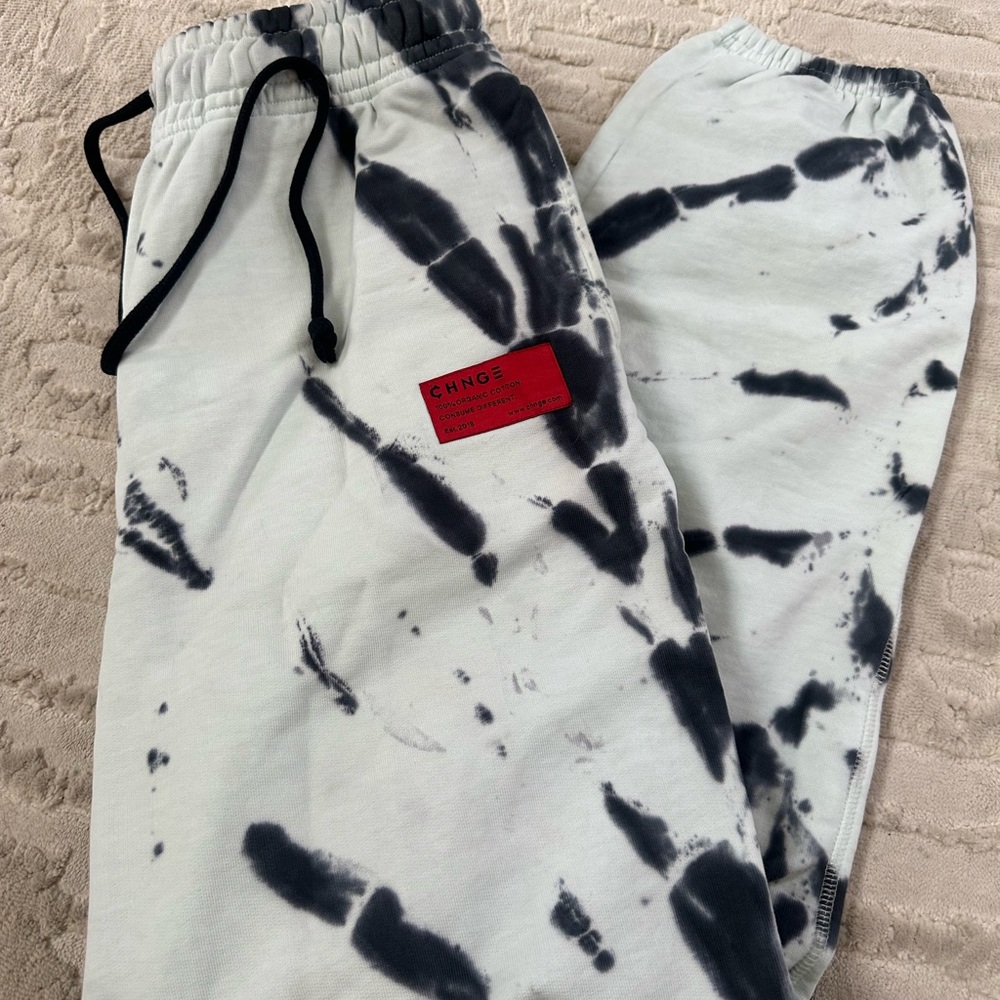 CHNGE Tie-Dye Jogger Pants in light blue and navy.  Never worn